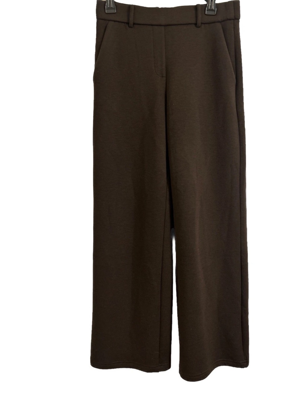 OGL Move FuzzLuxe Stretchy Mid Rise Straight Leg Pull On Pants Brown W/Pockets M